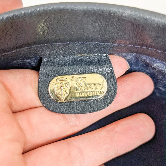 Vintage Gucci Logo Crossbody Bag Blue Small - Picture 8 of 16